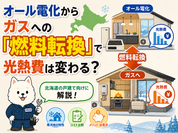 オール電化からガスへの「燃料転換」で光熱費は変わる？北海道の戸建て向けに解説