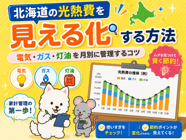 北海道の光熱費を見える化する方法｜電気・ガス・灯油を月別に管理するコツ