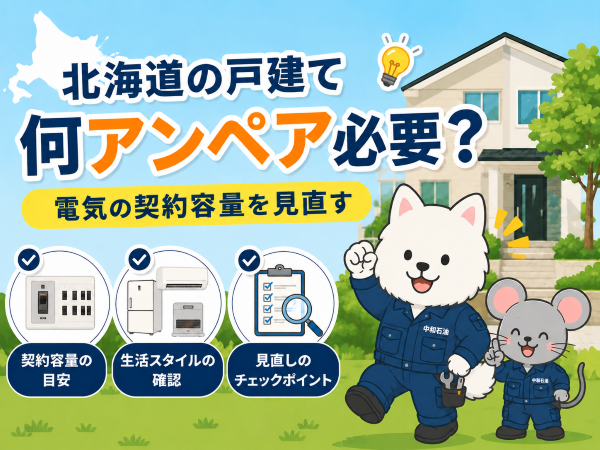 北海道の戸建ては何アンペア必要？電気の契約容量を見直すチェックポイント