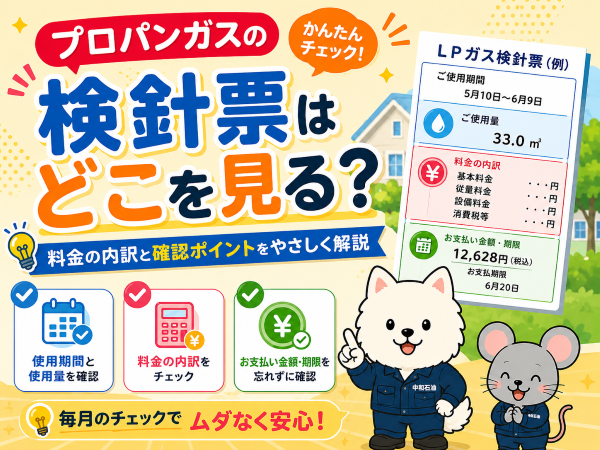 プロパンガスの検針票はどこを見る？料金の内訳と確認ポイントをやさしく解説