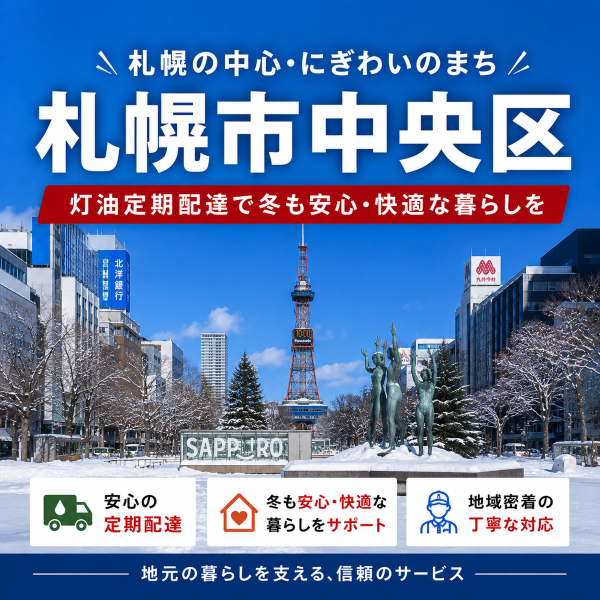 大通公園で有名な中央区で灯油配達業者を探している方へ｜マンション・戸建て対応の定期配送