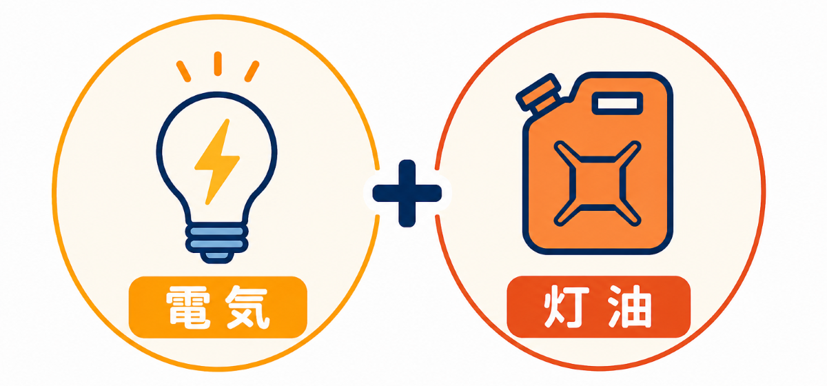 電気プラス灯油