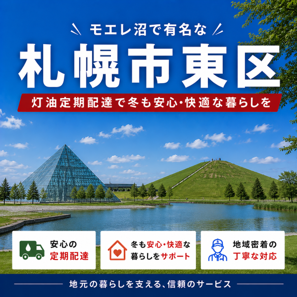 モエレ沼公園で有名な東区で灯油配達業者を探している方へ｜定期配達で安心の冬準備