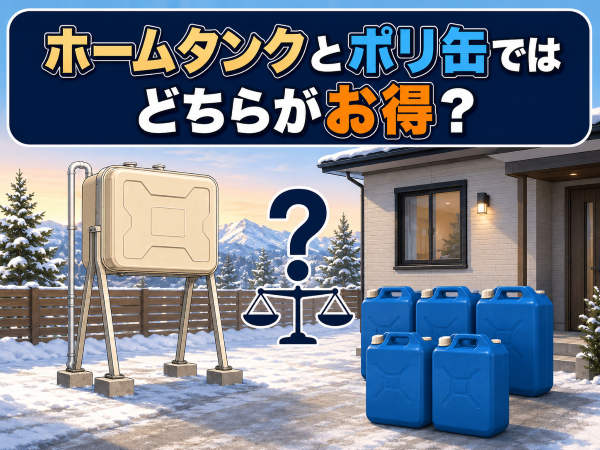 灯油をホームタンク単位とポリタンク単位で購入する違いとは？価格比較と安く購入するポイントを解説