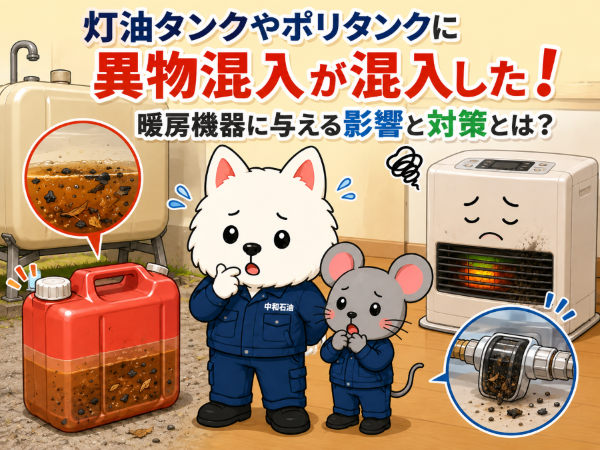 灯油タンクやポリタンクに異物混入が混入した！暖房機器に与える影響と対策とは？