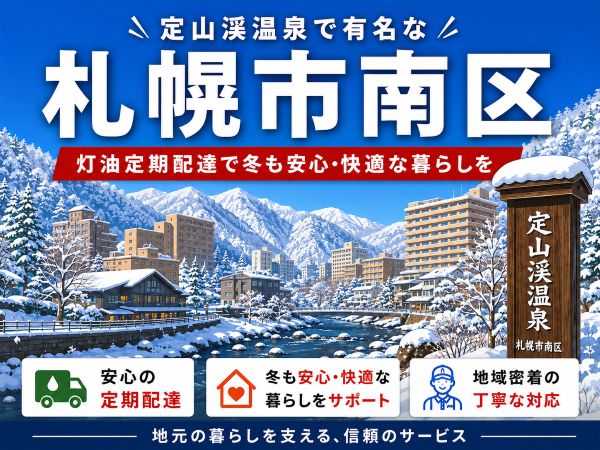 定山渓温泉で有名な南区で灯油配達業者を探している方へ｜冬の寒さ対策は定期配送で安心