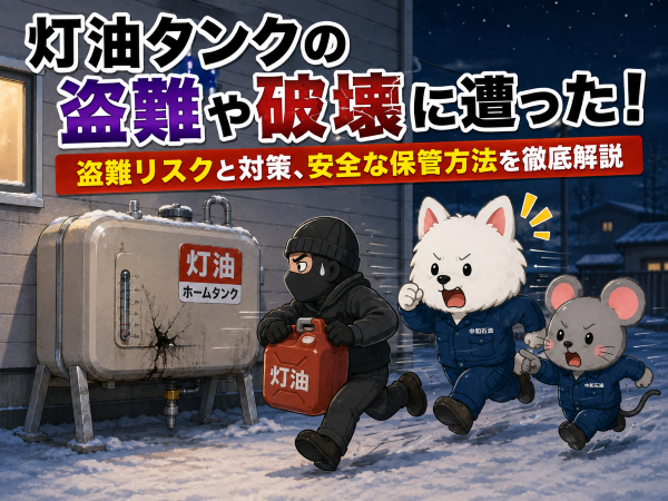 灯油タンクの盗難や破壊に遭った！盗難リスクと対策、安全な保管方法を徹底解説