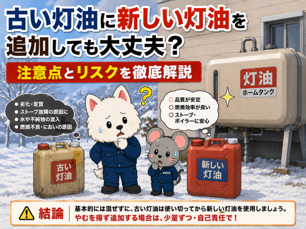古い灯油に新しい灯油を追加しても大丈夫？注意点とリスクを徹底解説
