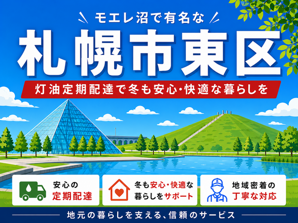 モエレ沼公園で有名な東区で灯油配達業者を探している方へ｜定期配達で安心の冬準備