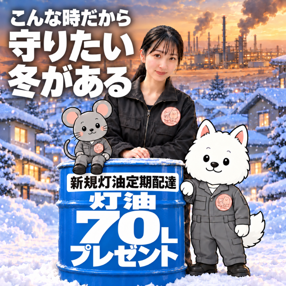 旭川地区 新規灯油定期配達キャンペーンのイラスト
